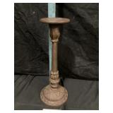 Cast-iron candleholder approximately 16 inches