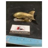 Brass whale door knocker