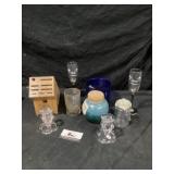 Bride and groom, glasses, and miscellaneous