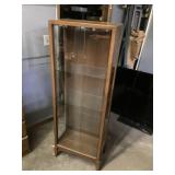 Glass display cabinet approximately 12 x 20 x 56
