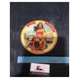 Metal Indian warrior motorcycle sign