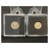 1928-S & 1929-S Mercury Dimes