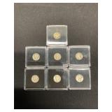 Seven Mercury Dimes