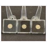 Three Mercury Dimes 1916, 1917,1919