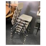 6 Virco perry elementary chairs, approximately 1