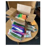 Box of craft supplies