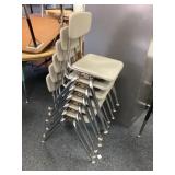 6 Harry elementary stackable chairs, Virco