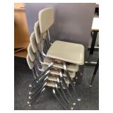 5 virco Perry elementary stackable chair, chairs