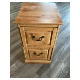 Wood 2 drawer file cabinet