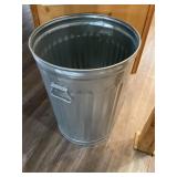 Galvanized trash can