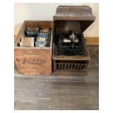 Edison amberola phonograph and reels
