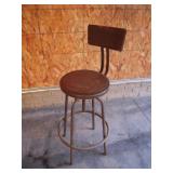 Vintage Metal Shop Stool