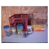 Misc. Hardware + Red Milk Crate