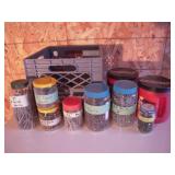 Misc. Nails + Grey Milk Crate