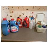 Drano and laundry items
