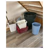Garbage cans, cords and misc