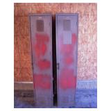 Pair of Metal Lockers 72' Tall
