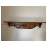 Oak wall shelf