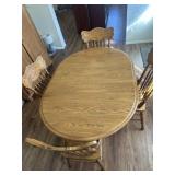 Antique oak table and chairs