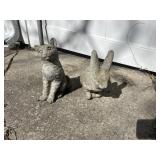 Concrete garden statues
