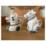 Vintage ceramic cow creamers