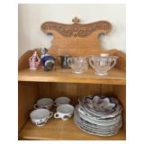 Tea sets and misc glassware