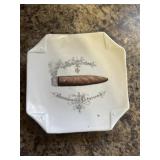 Cigar ash plate