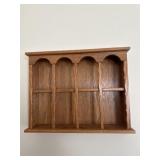 Oak hanging display cabinet