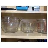 Glass mixing bowls- pampered chef and misc