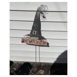 Metal witch garden steak