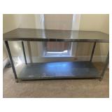 Large stainless steel table