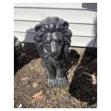 Plaster lion decor
