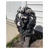 Plaster lion decor
