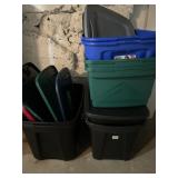 Totes with misc lids