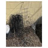 Metal garden fencing and tomato cage