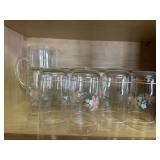 Platzgraff tea rose glasses and misc pitcher