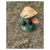 Cement mushroom garden decor