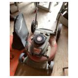 Troy built push lawn mower with bagger