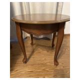Wooden round side table