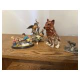 Ceramic dog and Knick knacks