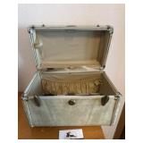 Vintage train carry on luggage and misc