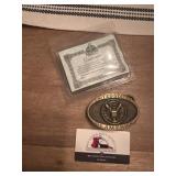 USA belt buckle