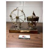 Metal carousel music box