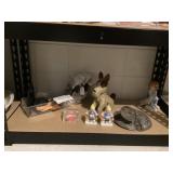 Metal art, dog decor, misc