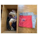 Elk horn blanket, gloves, misc