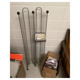 CDs and metal rack