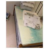 Twin size bed and bedding