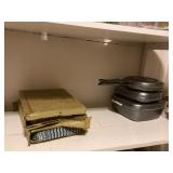 Vintage serving trays and misc