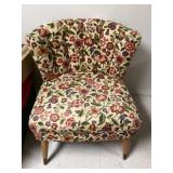 MCM floral pattern chair