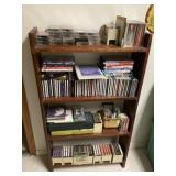 Bookshelf with tapes